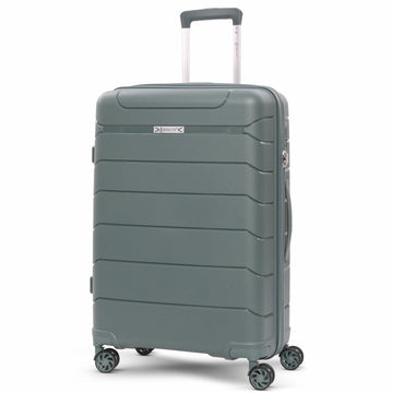 Aerolite Medium 24in (67L) Lightweight Polypropylene Hard Shell Check-In Luggage Suitcase, Dual 4-Spinner Wheels, TSA Lock, Organised Interior, Durable Travel Case – Green